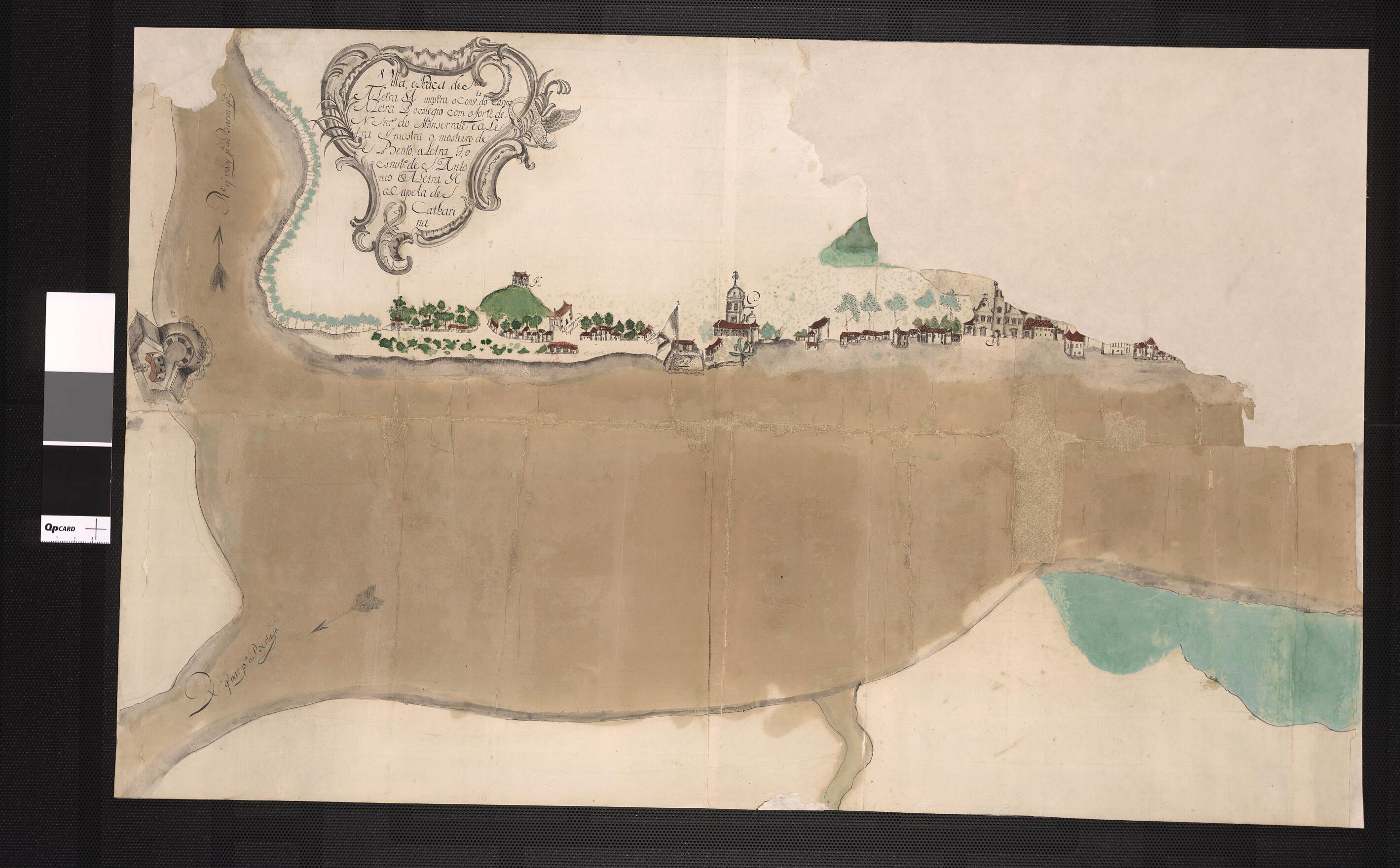 This old map of Village and Square of Santos. (Villa E Praça De Santos) from 1700 was created by in 1700