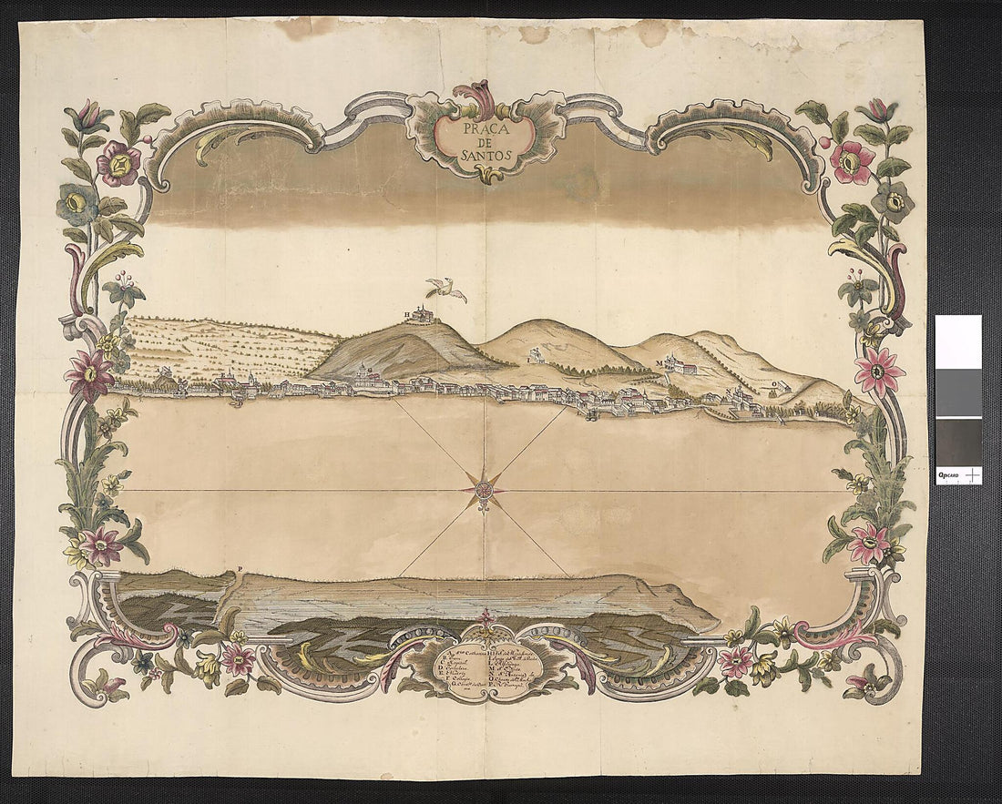 This old map of Town of Santos. (Praça De Santos) from 1700 was created by in 1700