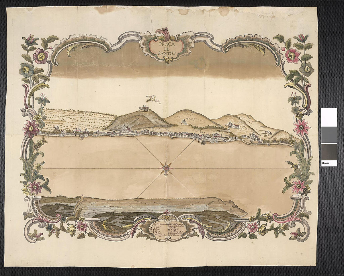 Town of Santos. (Praça De Santos) 1700 by Relic Map Company