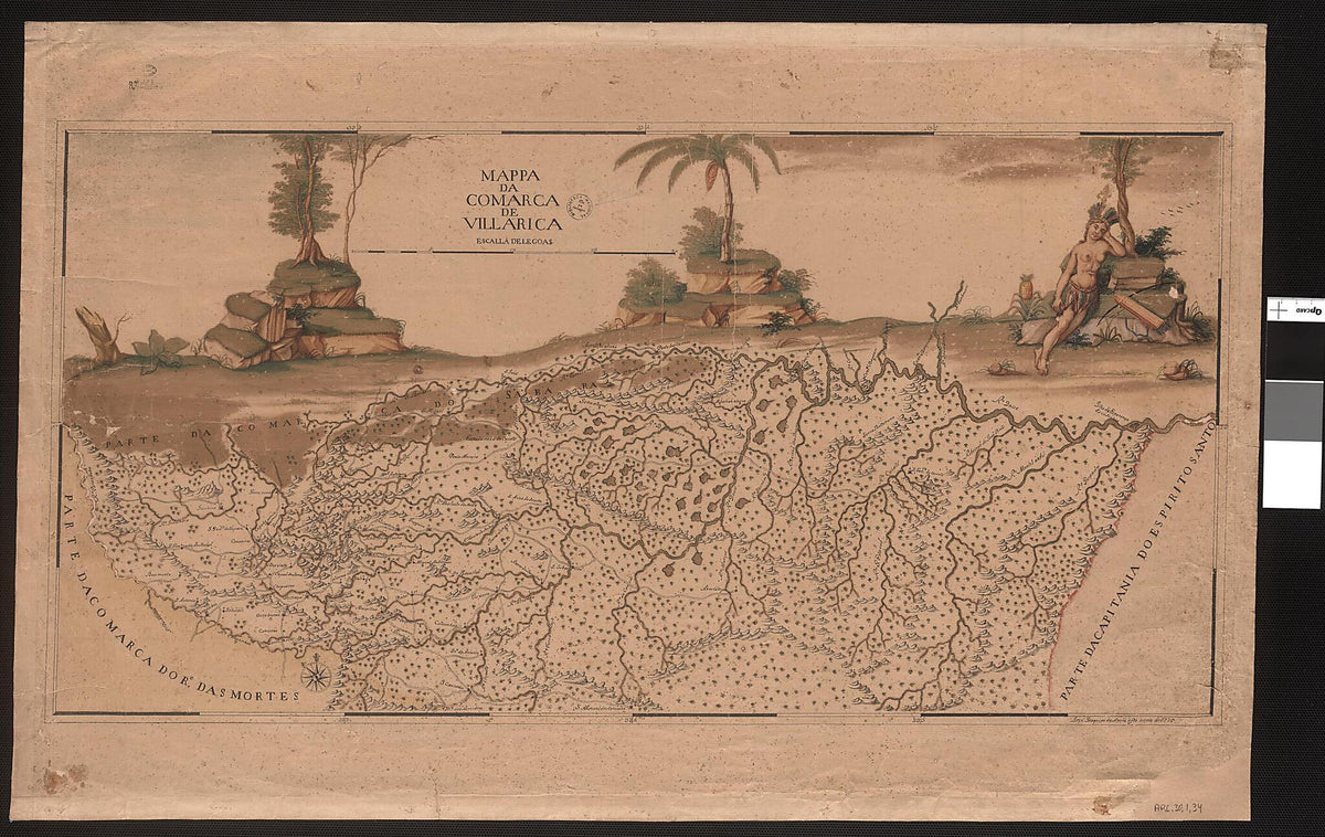 Map of the District of Villa Rica. (Mappa Da Comarca De Villa Rica / Jose Joaquim Da Rocha) 1779 by Relic Map Company