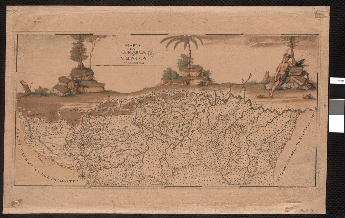 Map of the District of Villa Rica. (Mappa Da Comarca De Villa Rica / Jose Joaquim Da Rocha) 1779 by Relic Map Company