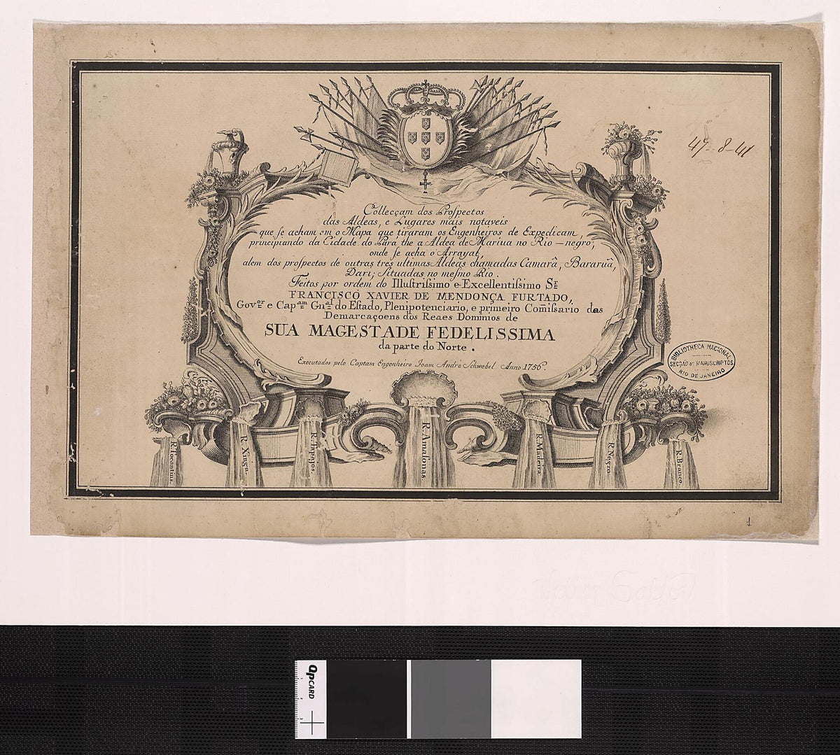 Collection of the Prospects of the Villages, Remarkable Places and People Who Are Depicted In the Map Drawn by the Engineers During Their Expedition That Began from the City of Pará to the Village of Mariua On the Negro River. (Negro) 1756 by Relic Map Company