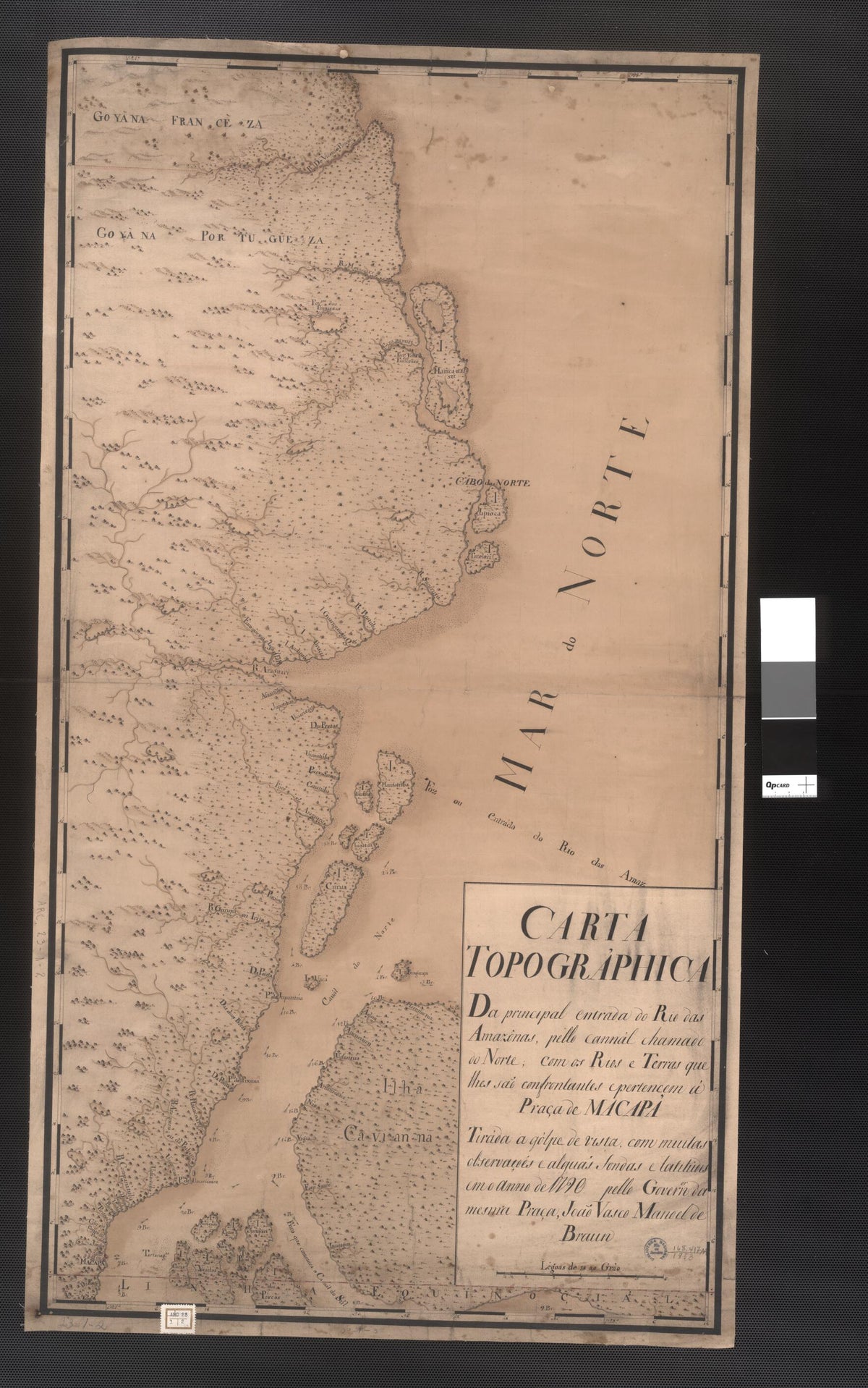 Topographic Map of the Principal Entry to the Amazon River. (Carta Topografica: Da Principal Entrada Do Rio Amazônas) 1790 by Relic Map Company