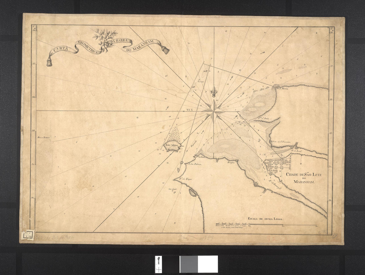 Map of Maranhão, City of São Luis Do Maranhão. (Carta Geométrica Da Barra Do Maranhão, Cidade De São Luiz Do Maranhão) 1800 by Relic Map Company