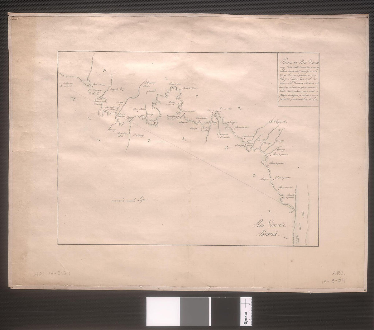 Map of the Guatemy River. (Plano Do Rio Guatemy) 1700 by Relic Map Company