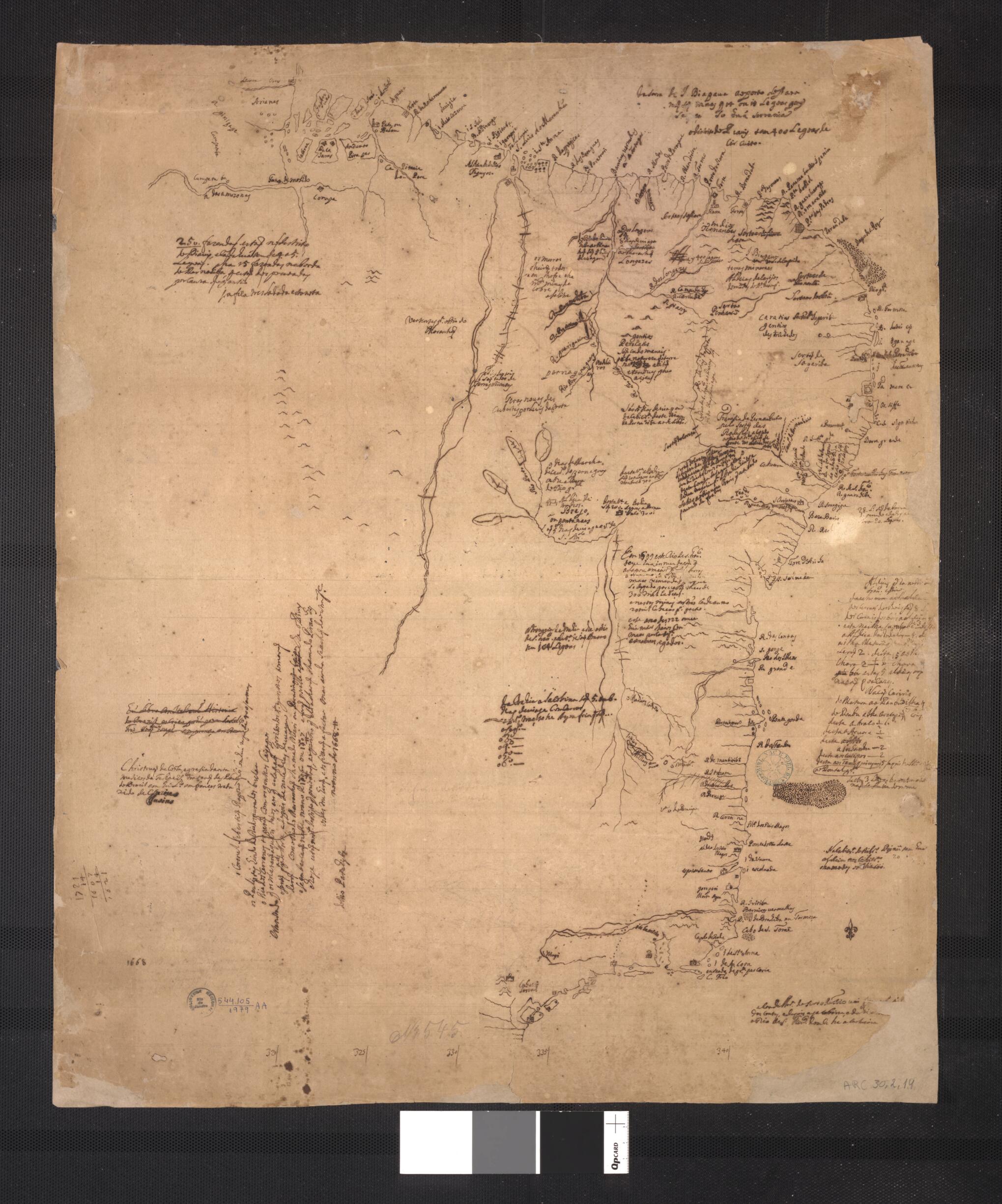 This old map of Region Between Amazon River and São Paulo. (Região Compreendida Entre O Rio Amazonas E São Paulo) from 1722 was created by in 1722