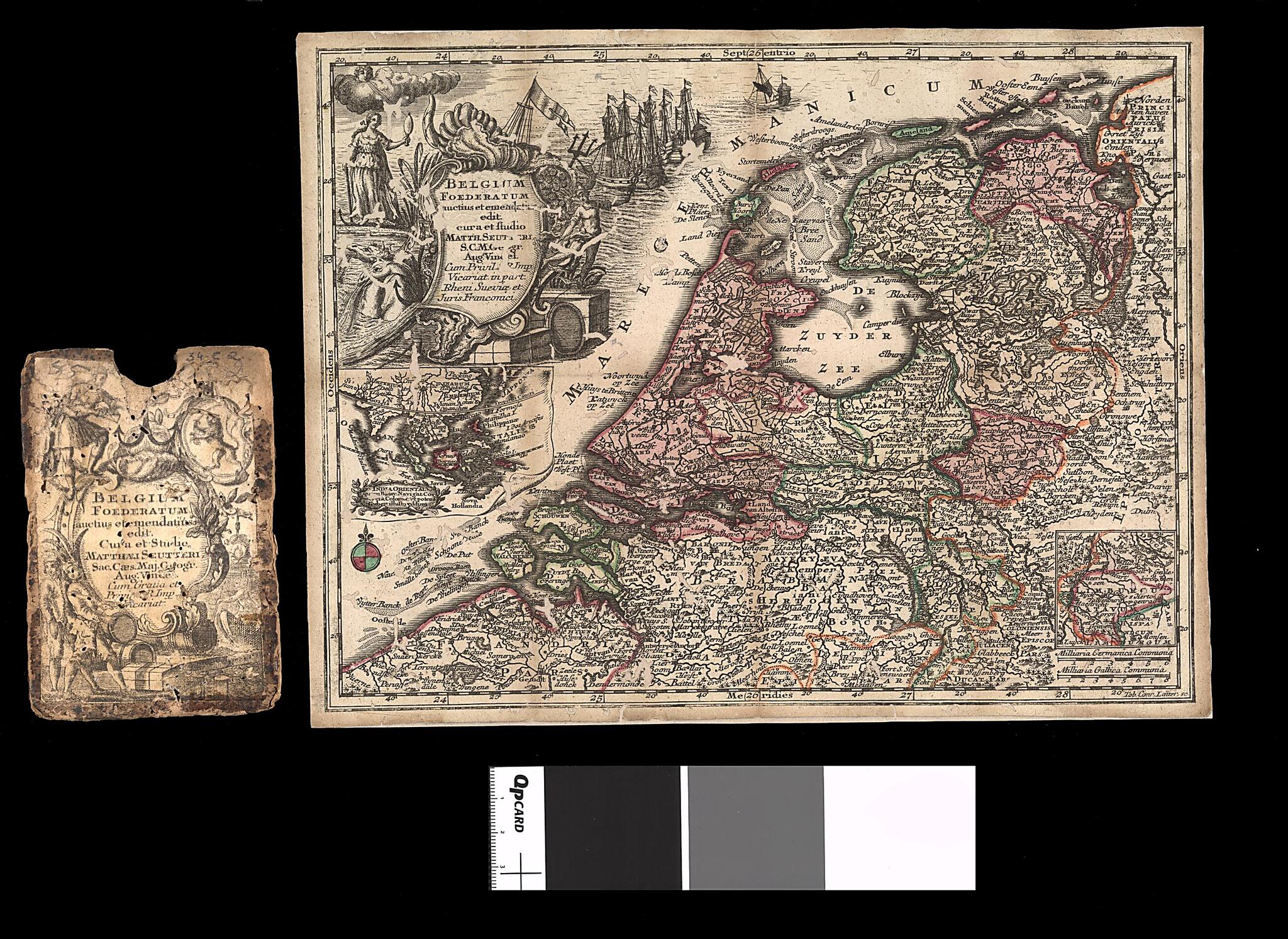 This old map of The Dutch Republic, Enlarged and Edited: Produced With the Care and Work of Matthaeus Seutter. (Belgium Foederatum Auctius Et Emendatius / Edit Cura Et Studio Matthaei Seutteri) from 1730 was created by Tobias Conrad Lotter, Matthaeus Seu