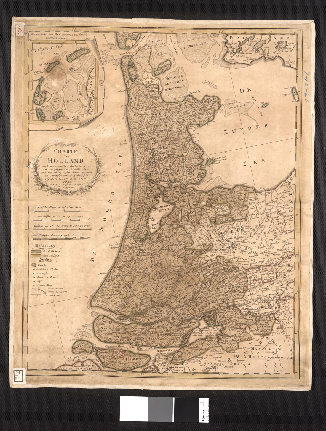 This old map of Map of Holland: According to Astronomical Observations, Measurements of Schnellius & C. and the Superiorly Redesigned Special Maps of F. L. Güssefeld. (Charte Von Holland : Nach Astronomischen Beobachtungen, Den Messungen Des Schnellius