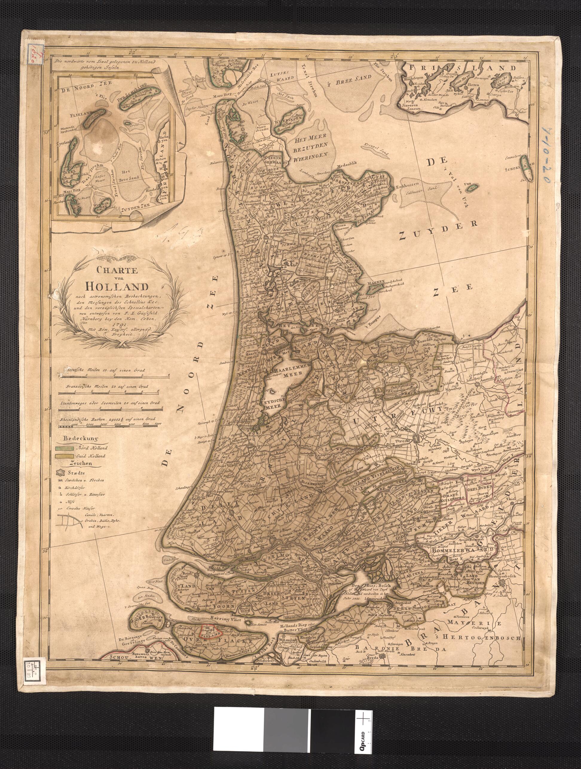 This old map of Map of Holland: According to Astronomical Observations, Measurements of Schnellius & C. and the Superiorly Redesigned Special Maps of F. L. Güssefeld. (Charte Von Holland : Nach Astronomischen Beobachtungen, Den Messungen Des Schnellius