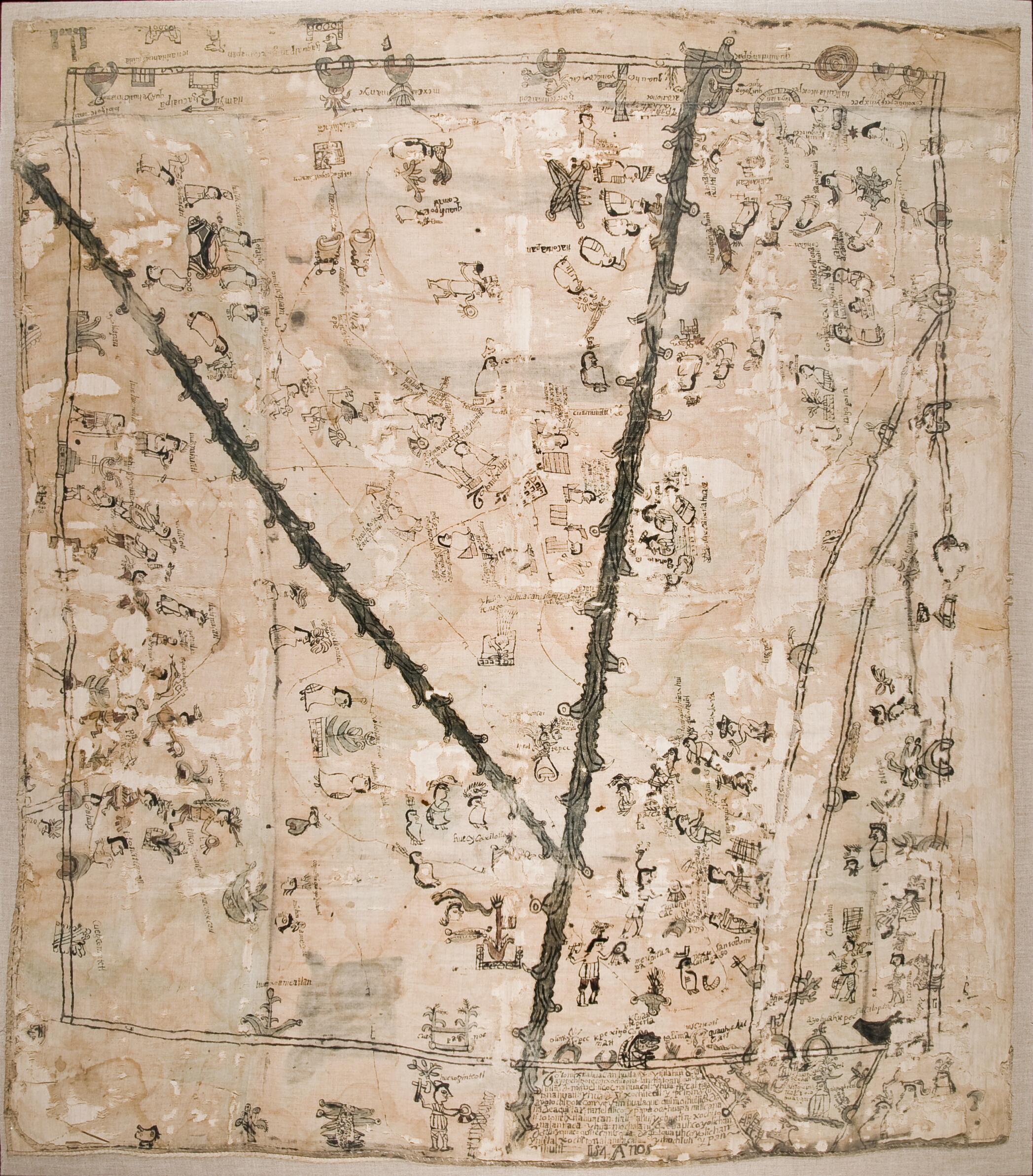 This old map of Codex Totomixtlahuaca. (Códice Totomixtlahuaca) from 1584 was created by in 1584