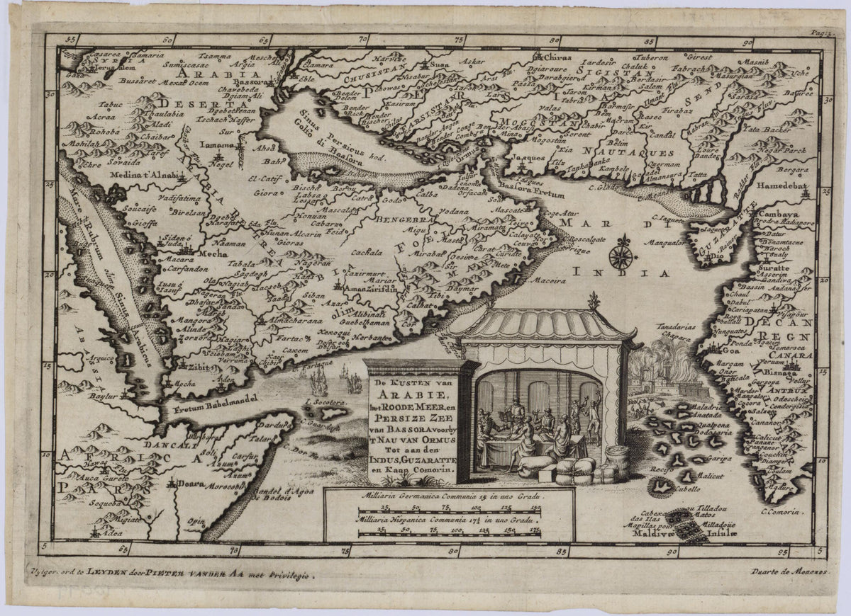 The Coast of Arabia the Red Sea, and Persian Sea of Bassora Past the Straits of Hormuz to India, Gujarat and Cape Comorin. (De Kusten Van Arabie Het Roode Meer,en Persie Zee Van Bassora Voor by &