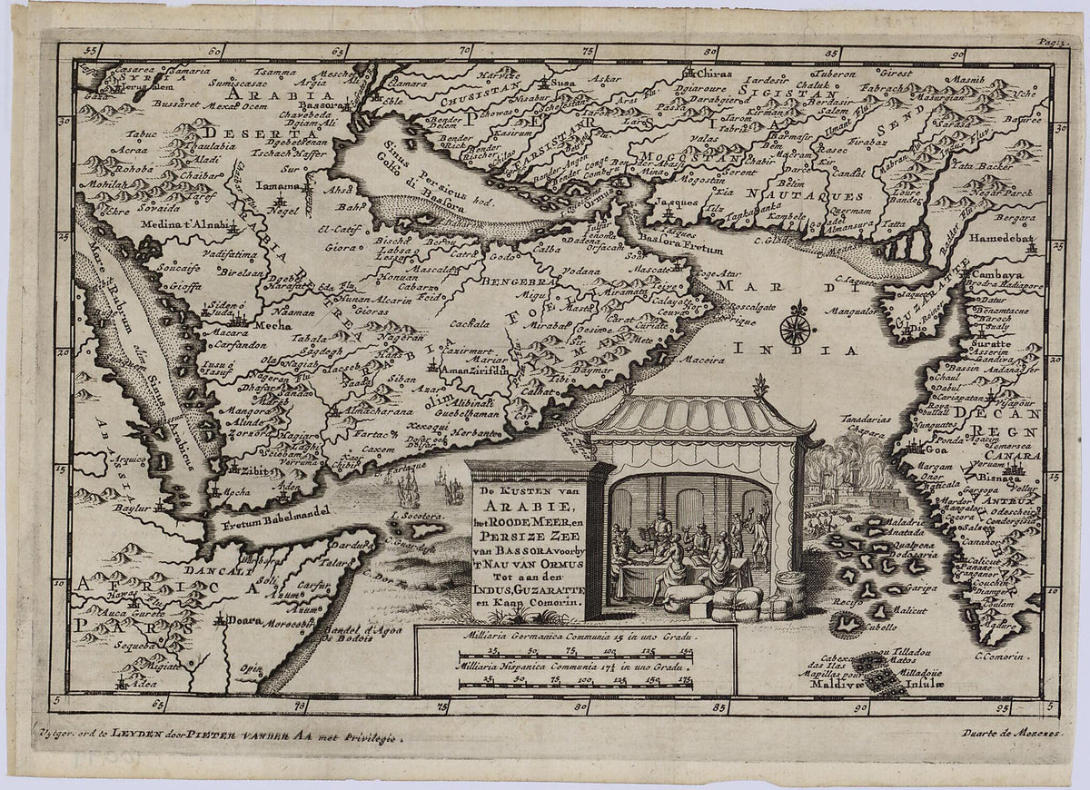 The Coast of Arabia the Red Sea, and Persian Sea of Bassora Past the Straits of Hormuz to India, Gujarat and Cape Comorin. (De Kusten Van Arabie Het Roode Meer,en Persie Zee Van Bassora Voor by &