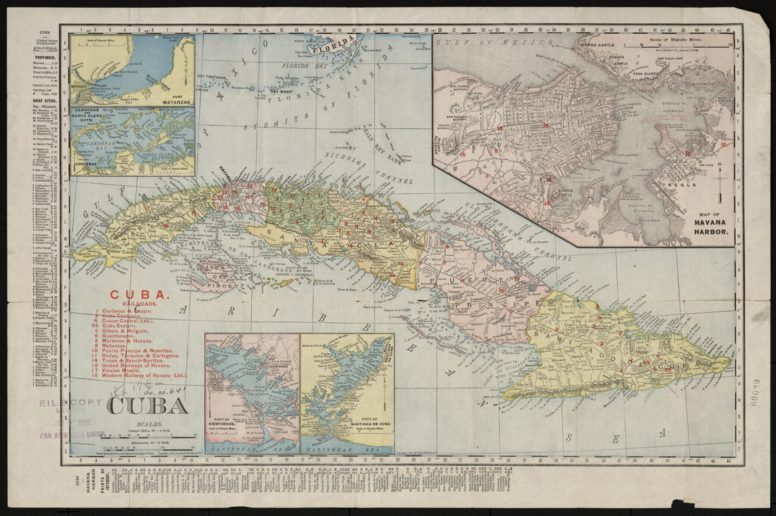 This old map of Cuba from 1904 was created by Rand McNally and Company in 1904