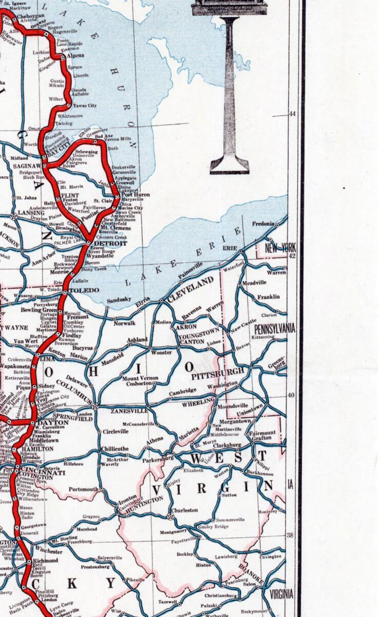 This old map of Map of the Dixie Highway. (Map of the Dixie Highway: Showing Every City, Town, Village and Hamlet Throughout Its Entire Length) from 1915 was created by  A. Hoen and Company,  Dixie Highway Association, M. Hooton,  Michigan State Good Roads Association, John C. Mulford,  National Highways Association in 1915