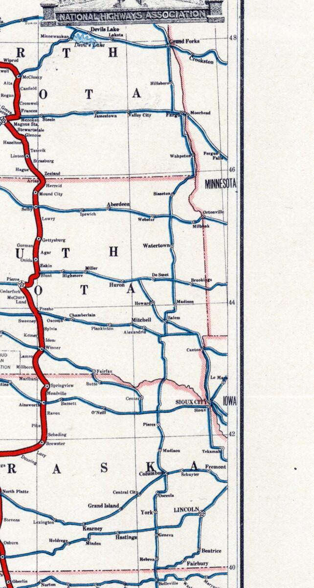 This old map of Map of the Great Plains Road. (Map of the Great Plains Road: Showing Every City, Town, Village and Hamlet Throughout Its Entire Length) from 1915 was created by  A. Hoen and Company,  Great Plains Road Association, E. E. Jenkins, John C.