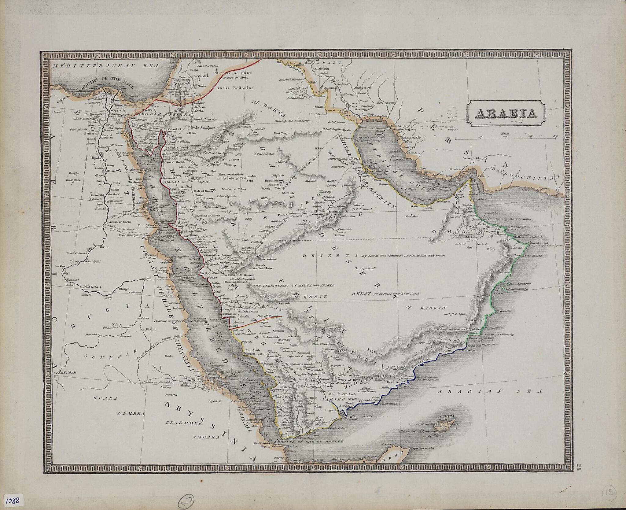This old map of Arabia from 1860 was created by in 1860