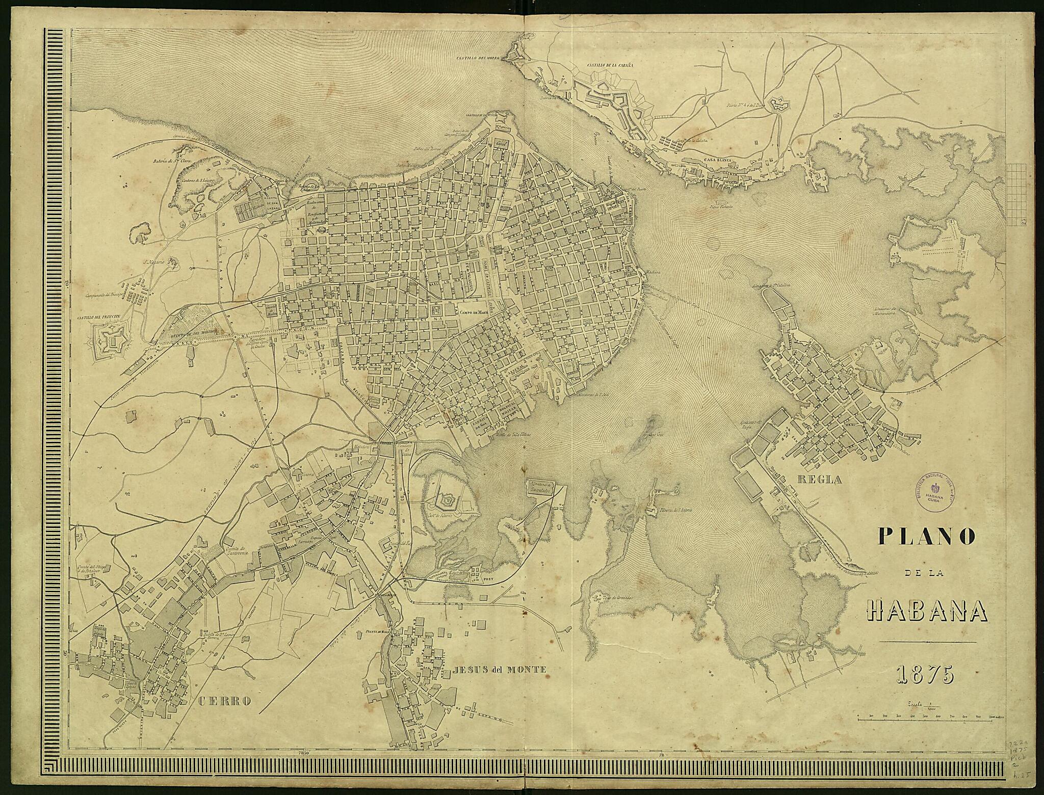 This old map of Map of Havana. (Plano De La Habana) from 1875 was created by Estéban Pichardo Y Tapia in 1875