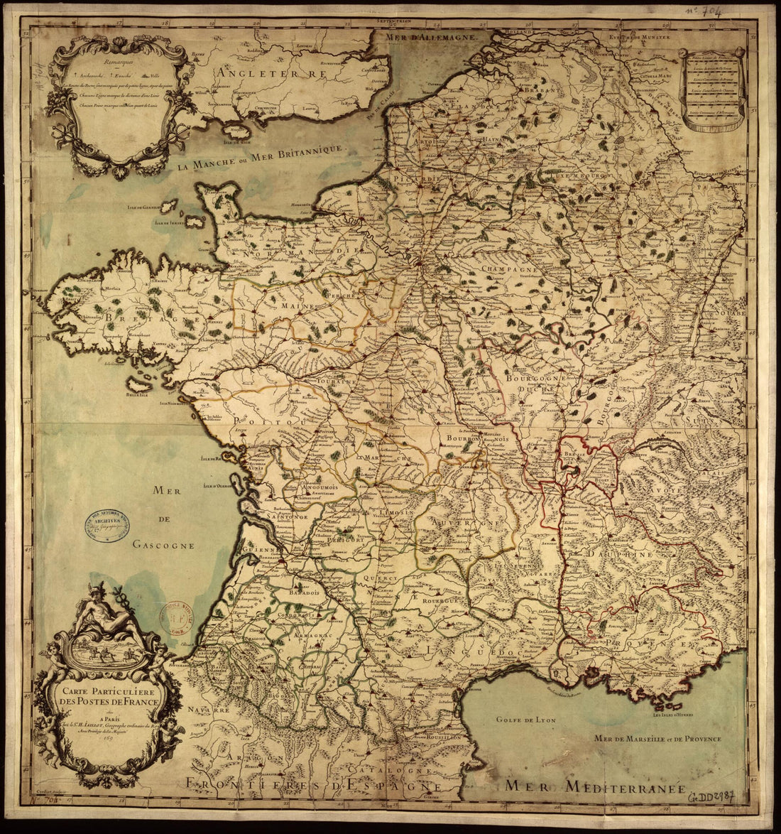 This old map of Map of France&