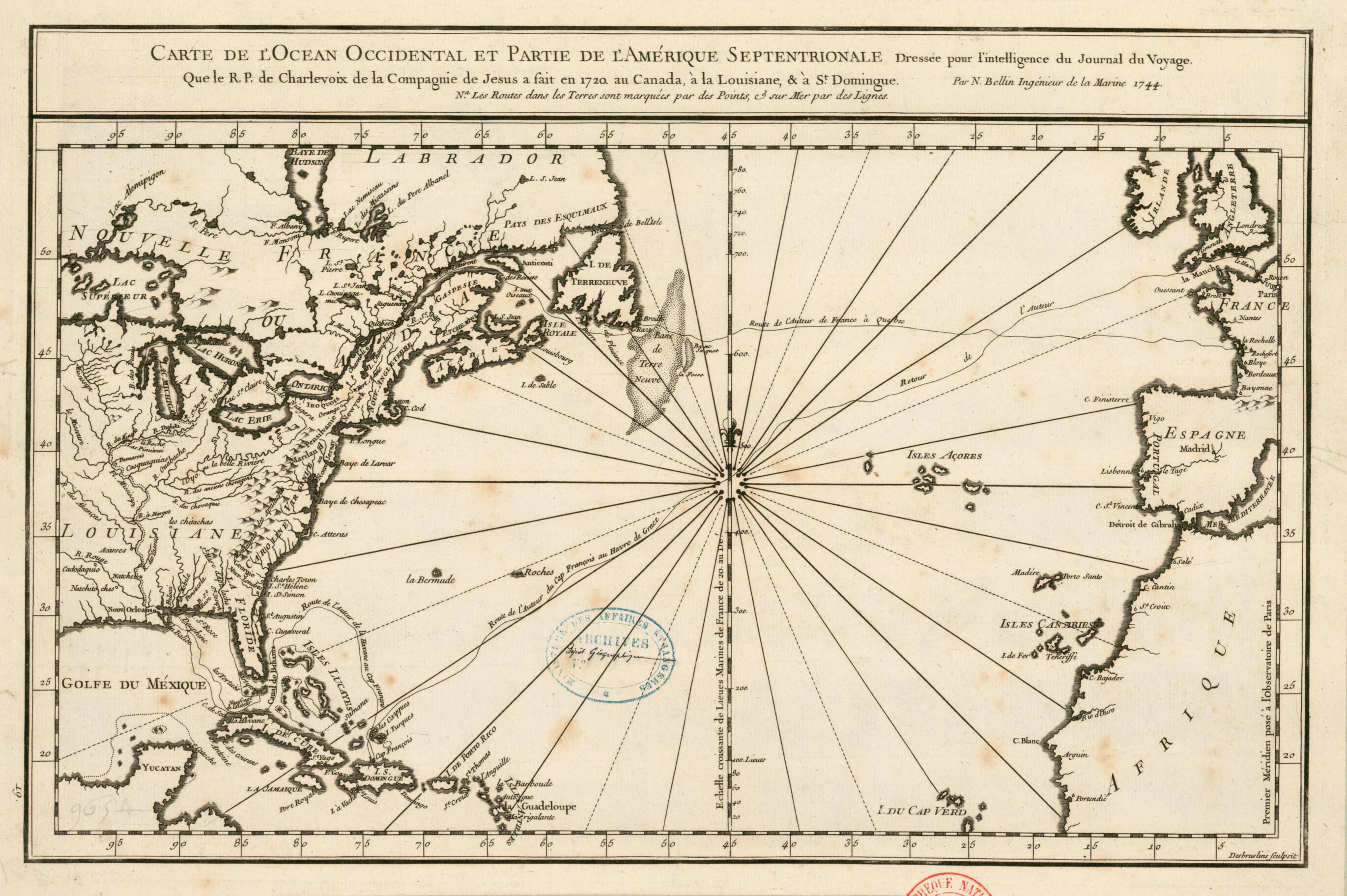 This old map of Domingue. (Carte De L&