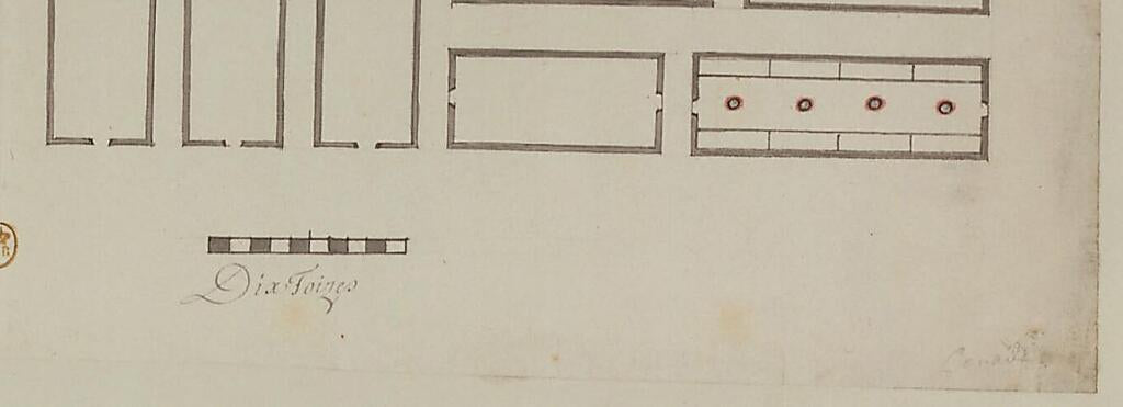 This old map of Map of the Village of the Ottawa Savages, at the Erie Strait, from 1732. (Plan Du Village Des Sauvages Outaouas, Au Détroit Erié, from 1732) was created by  in 1732