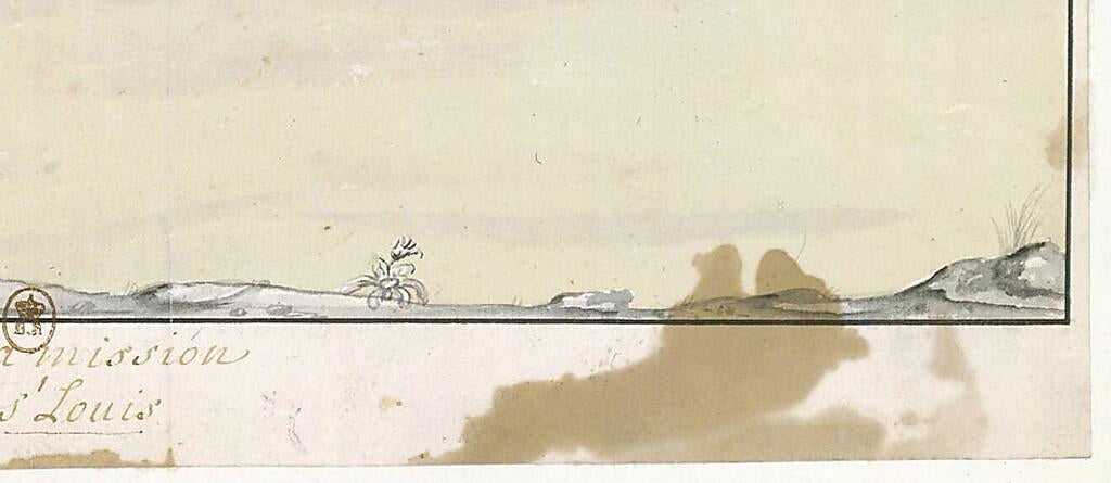 This old map of Saint-Louis. (Vue De La Mission Du Sault St Louis) from 1730 was created by  in 1730