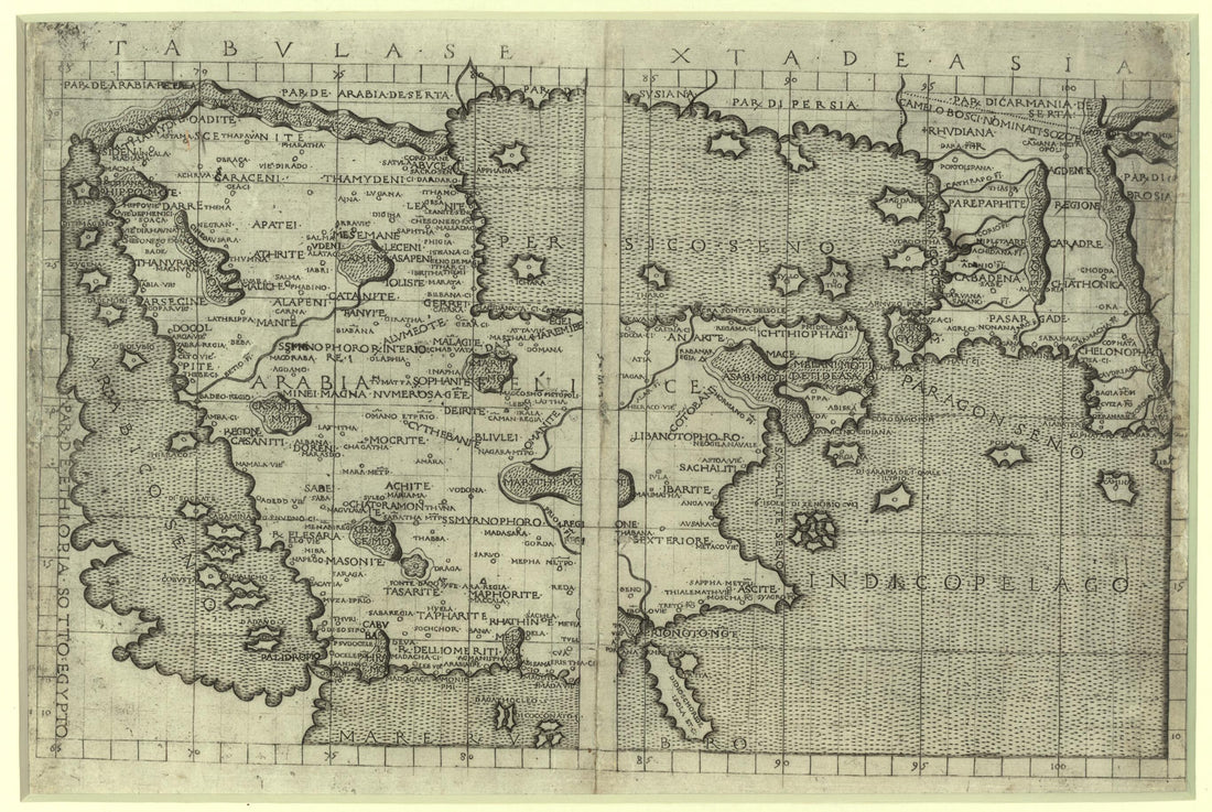 This old map of Sixth Map of Asia. (Tabvla Sexta De Asia) from 1482 was created by Francesco Berlinghieri, 2nd Century Ptolemy in 1482