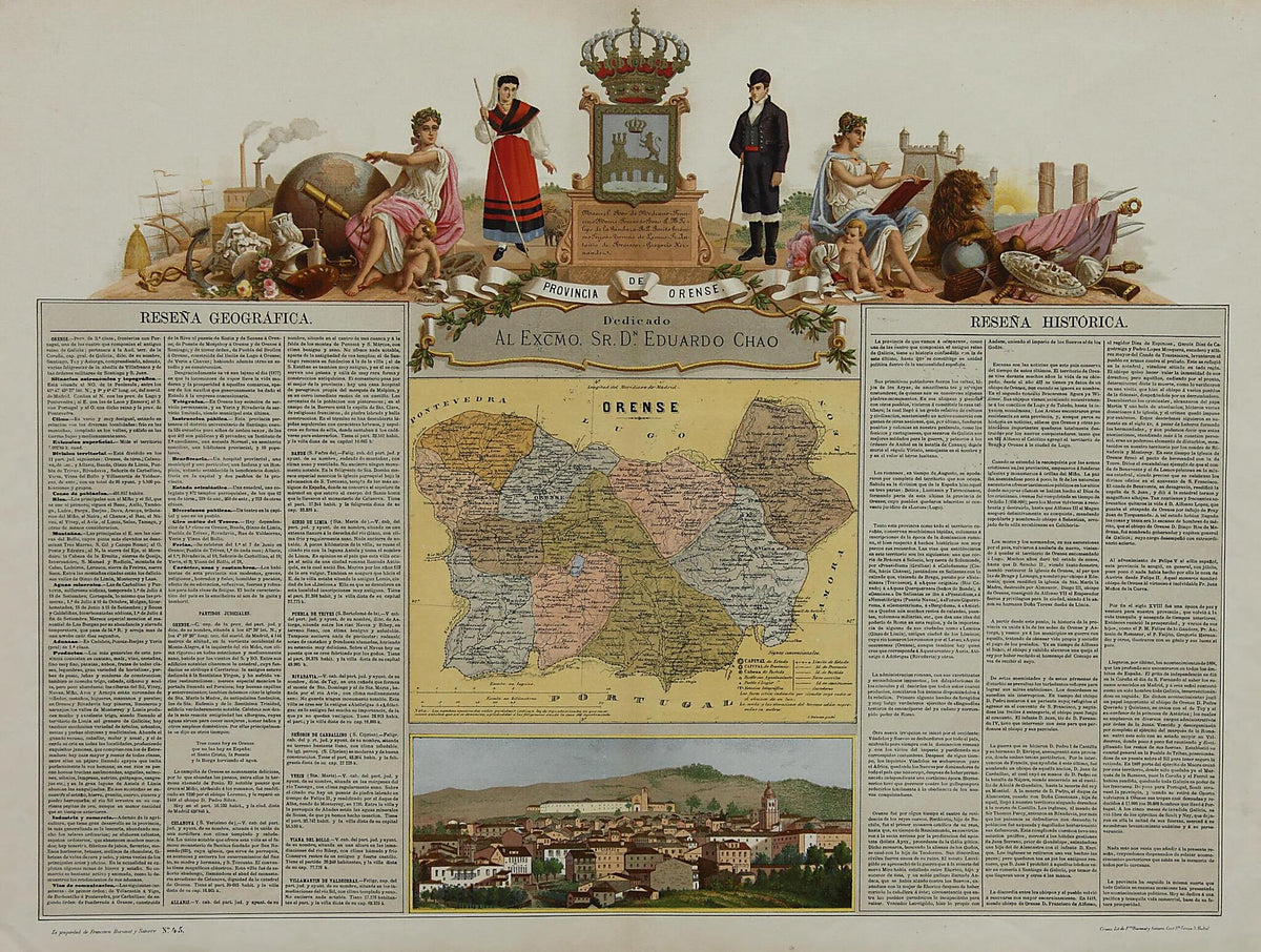 Province of Ourense. (Provincia De Orense) 1870 by Relic Map Company