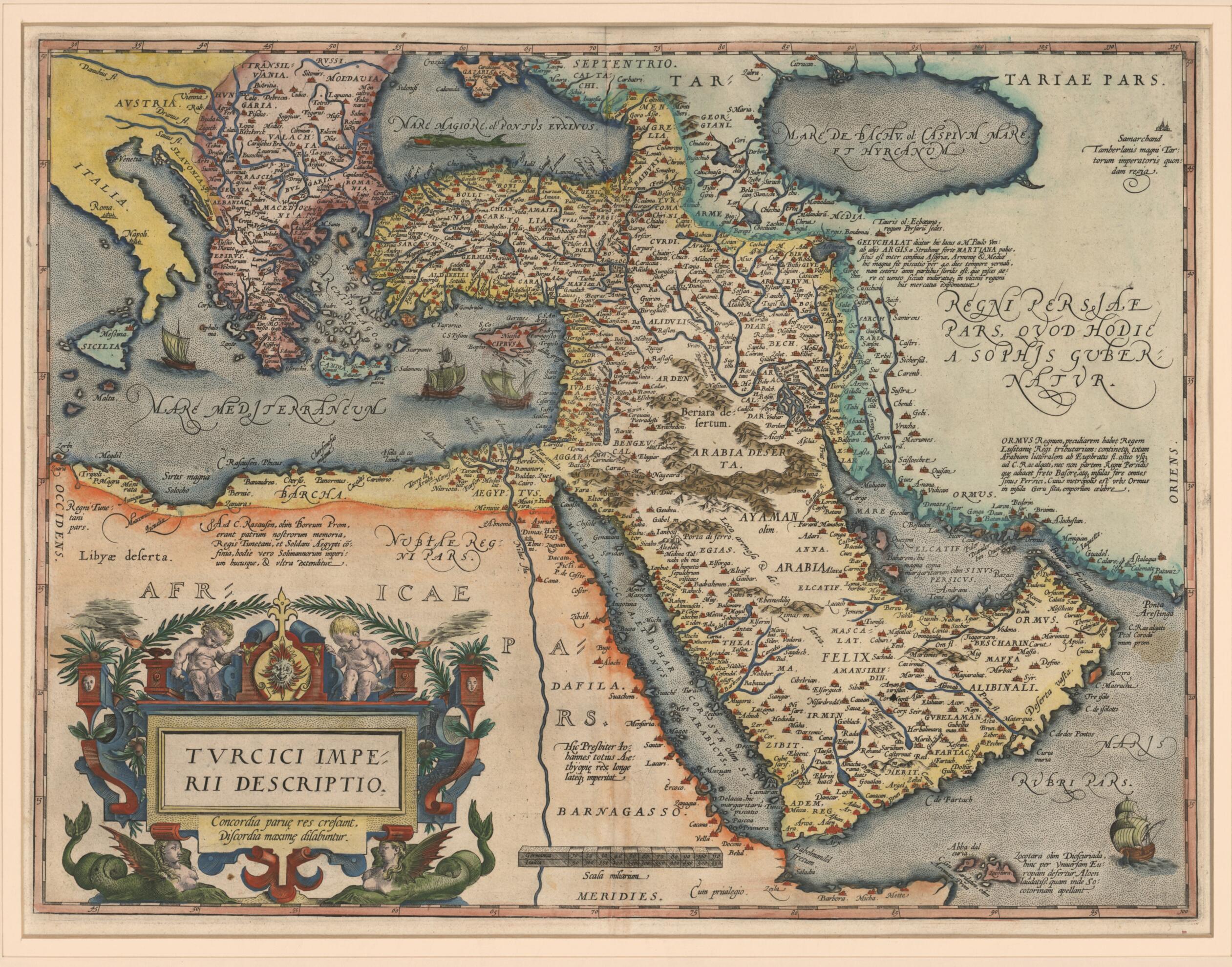 Representation of the Turkish Empire. (Turcici Imperii Descriptio) 1570 by Relic Map Company