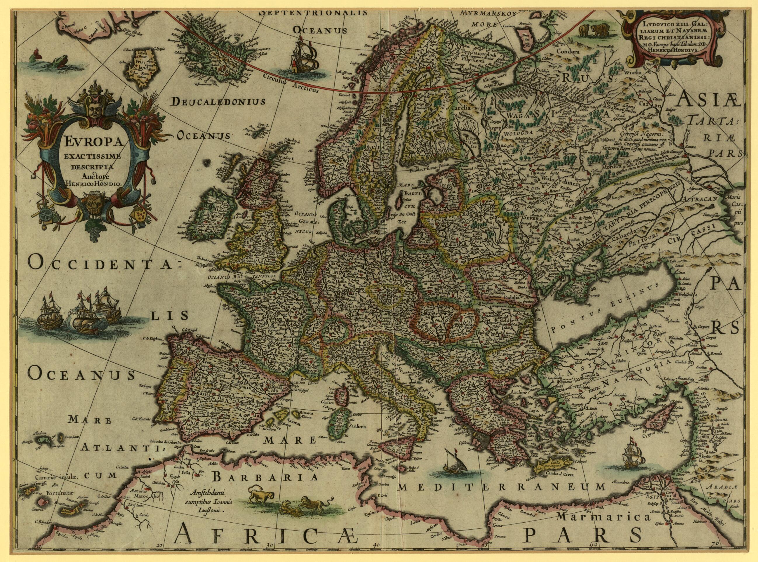Europe, Very Precisely Represented. (Europa Exactissime Descripta) 1620 by Relic Map Company