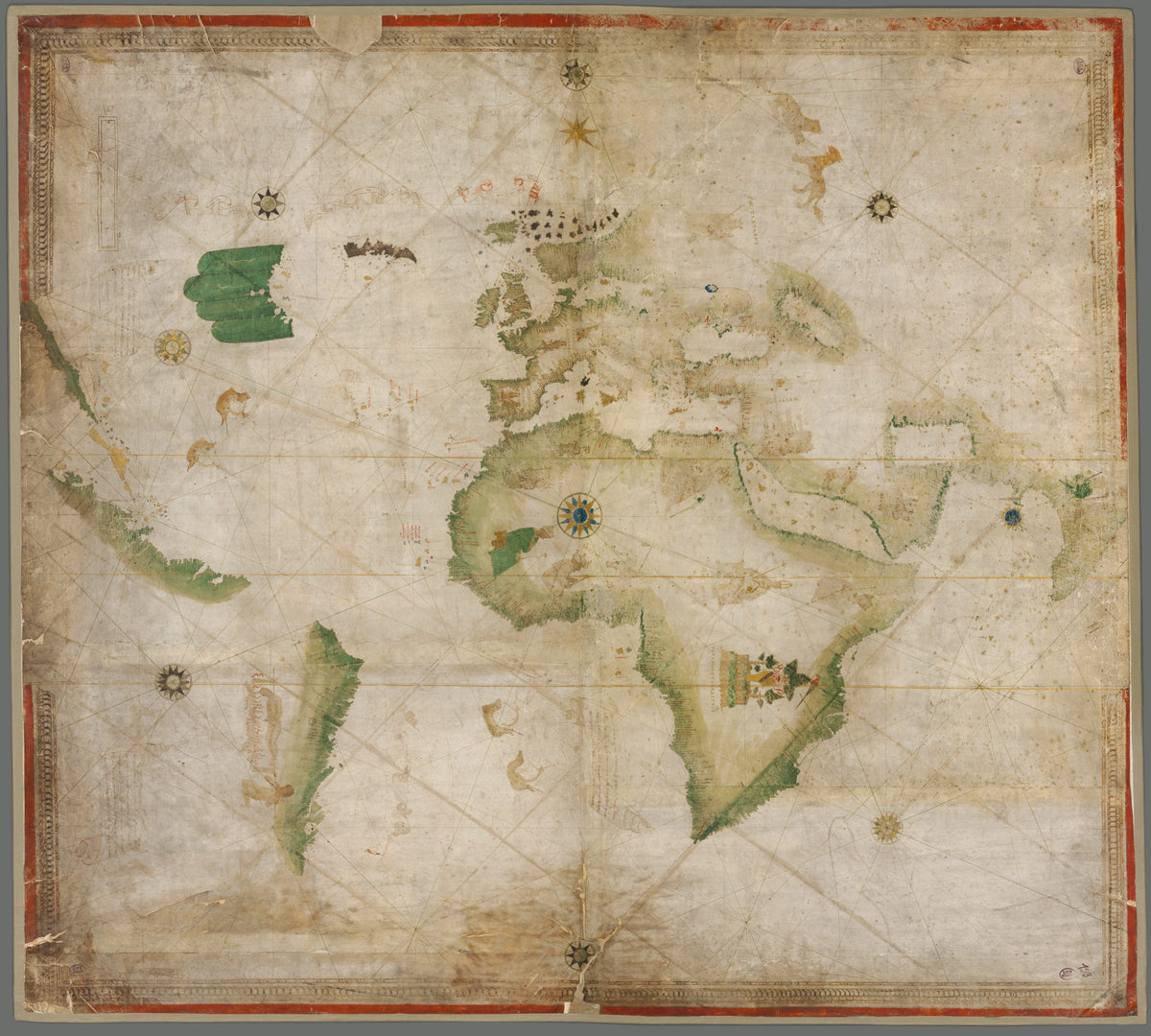 Portolan Chart in 1502 by Relic Map Company