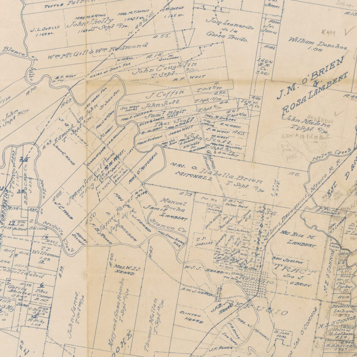 This old map of Map of Refugio County, Texas from 1925 was created by E. S. Winsor in 1925