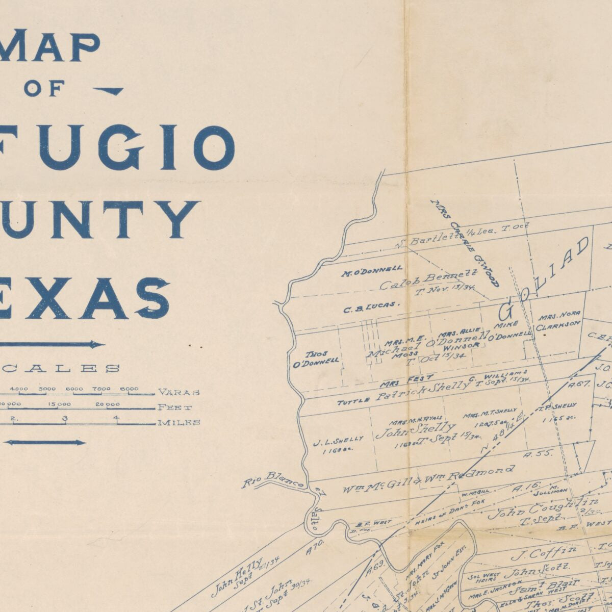 This old map of Map of Refugio County, Texas from 1925 was created by E. S. Winsor in 1925