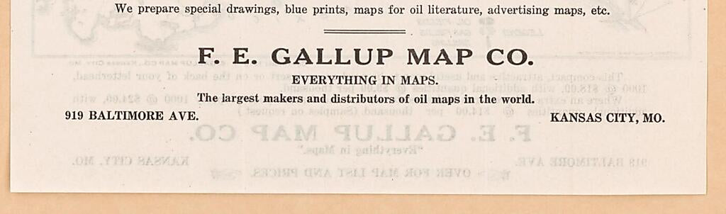 This old map of Map of Louisiana Oil Fields from 1919 was created by  F. E. Gallup Map Co in 1919