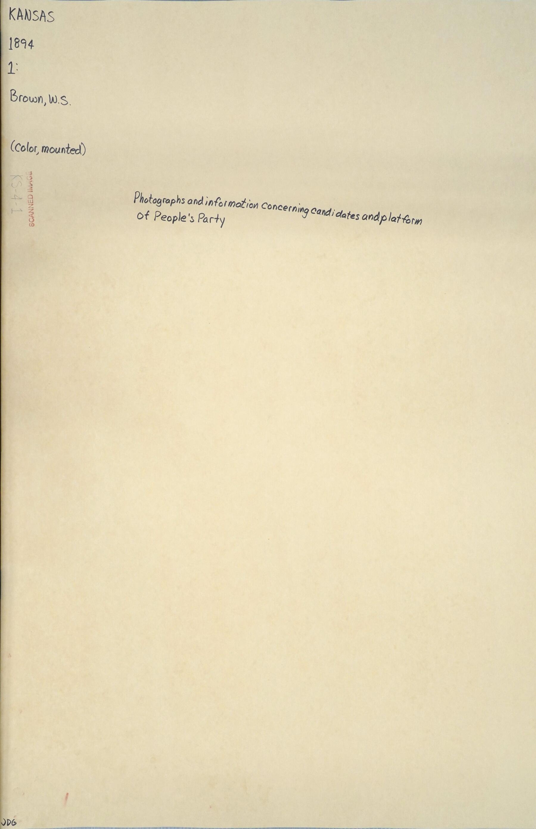 This old map of Maps of Kansas, from from 1894 to 1904 (Alternate Supplied Title: Kansas Title Collection Drawer 4, -general from 1894-1904) was created by in 1894