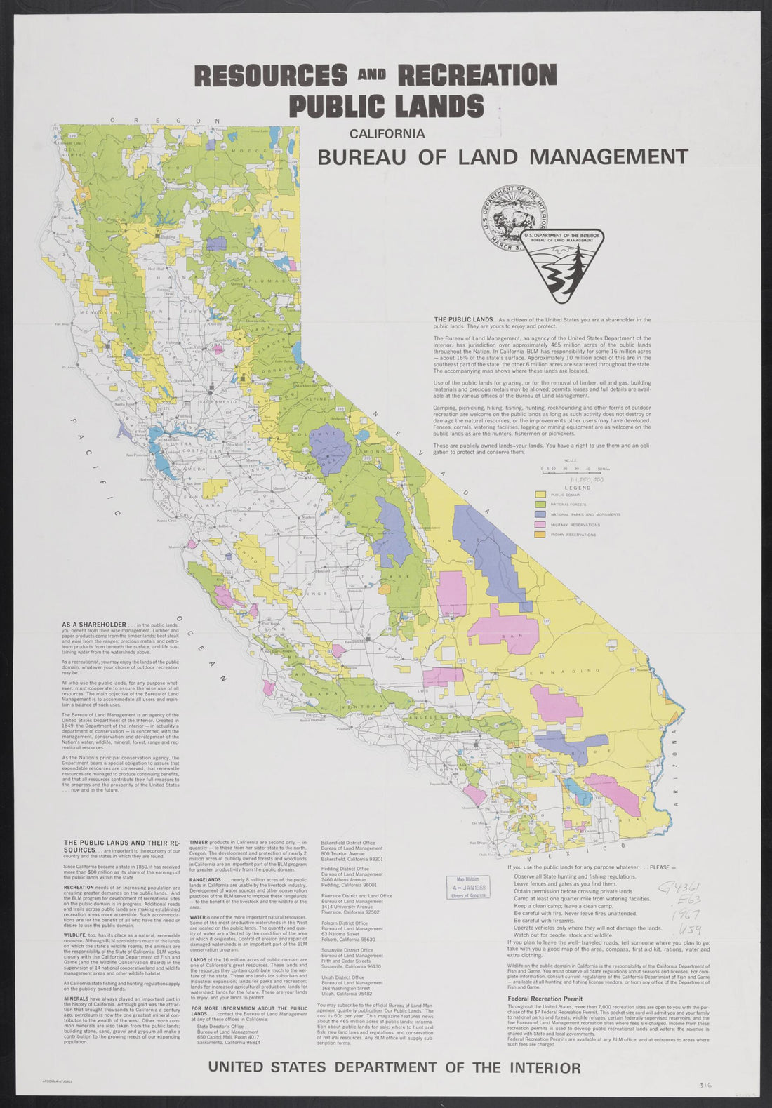 This old map of -various Subjects Recreation 1957-1970--Rn (Alternate Supplied Title: California Title Collection Drawer 70, -various Subjects Recreation 1957-1970--Rn) from 1850 was created by in 1850