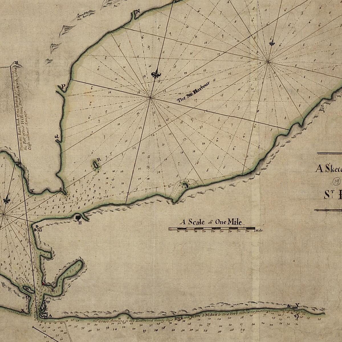 This old map of A Sketch of the Harbour of St. Iago De Cuba from 1765 was created by  in 1765