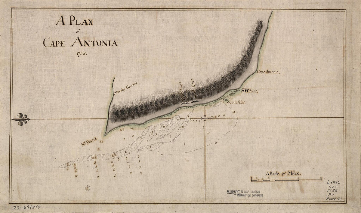 A Plan of Cape Antonia 1758 by Relic Map Company
