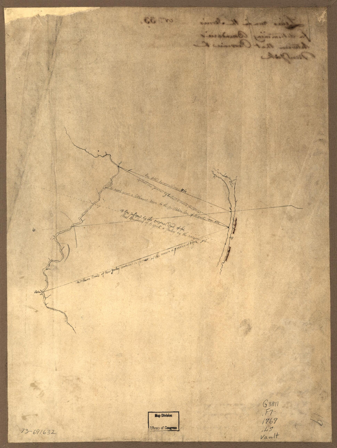 This old map of Lines Run In the Jersies for Determining Boundaries Between That Province & New York from 1769 was created by in 1769