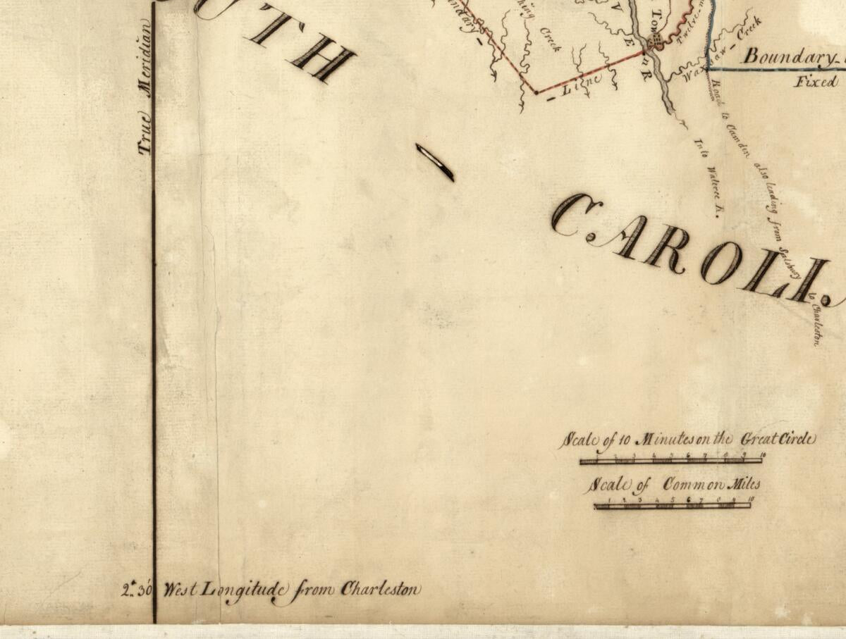 This old map of A Plan of That Part of the Boundary Between the States of North and South Carolina, Lying Between That Part of Said Boundary Marked In 1764 and the Old Cherokee Boundary Line. Fixed and Marked by Commissioners Appointed by Each Respective