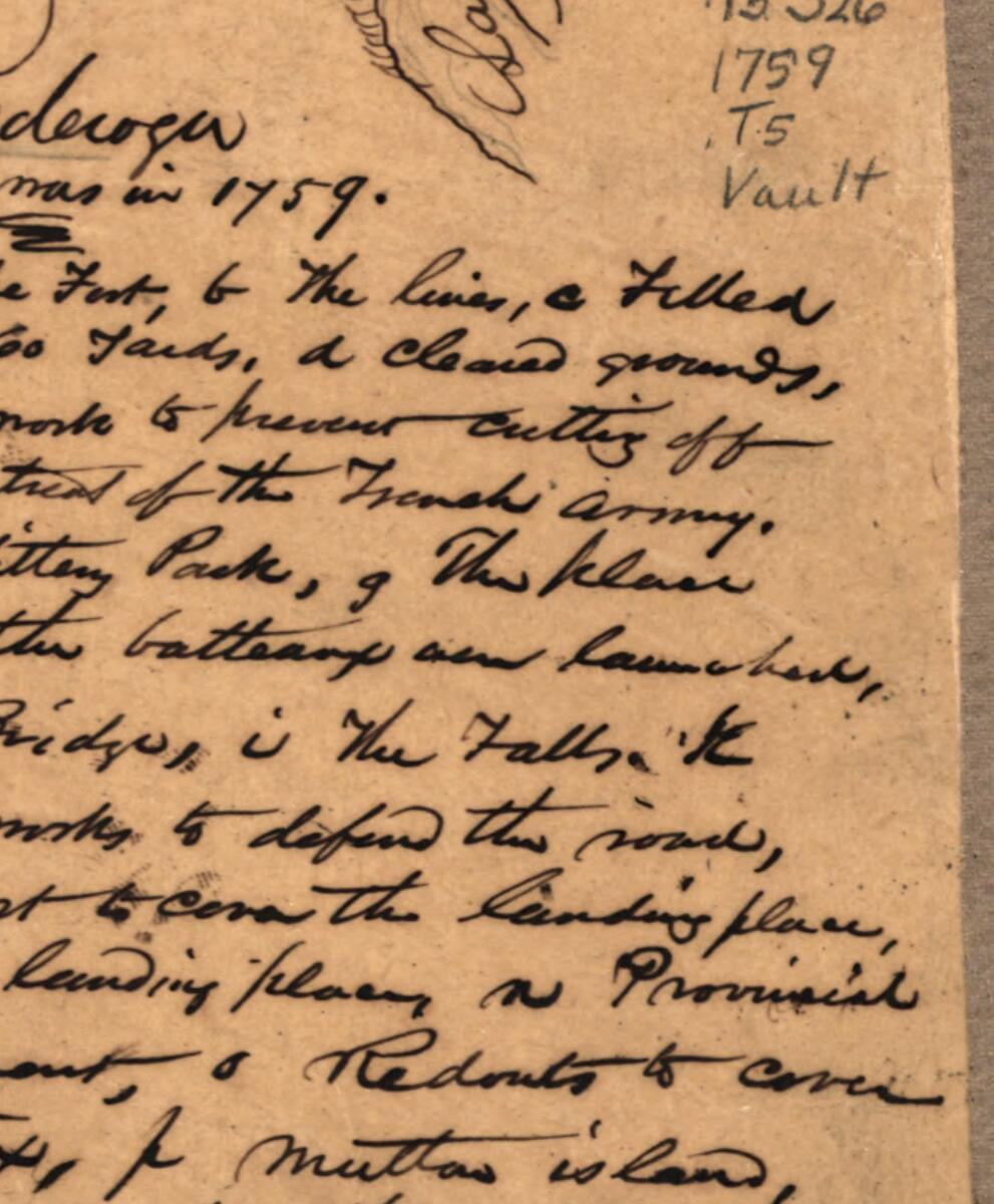 This old map of Ticonderoga As It Was In from 1759 was created by  in 1759