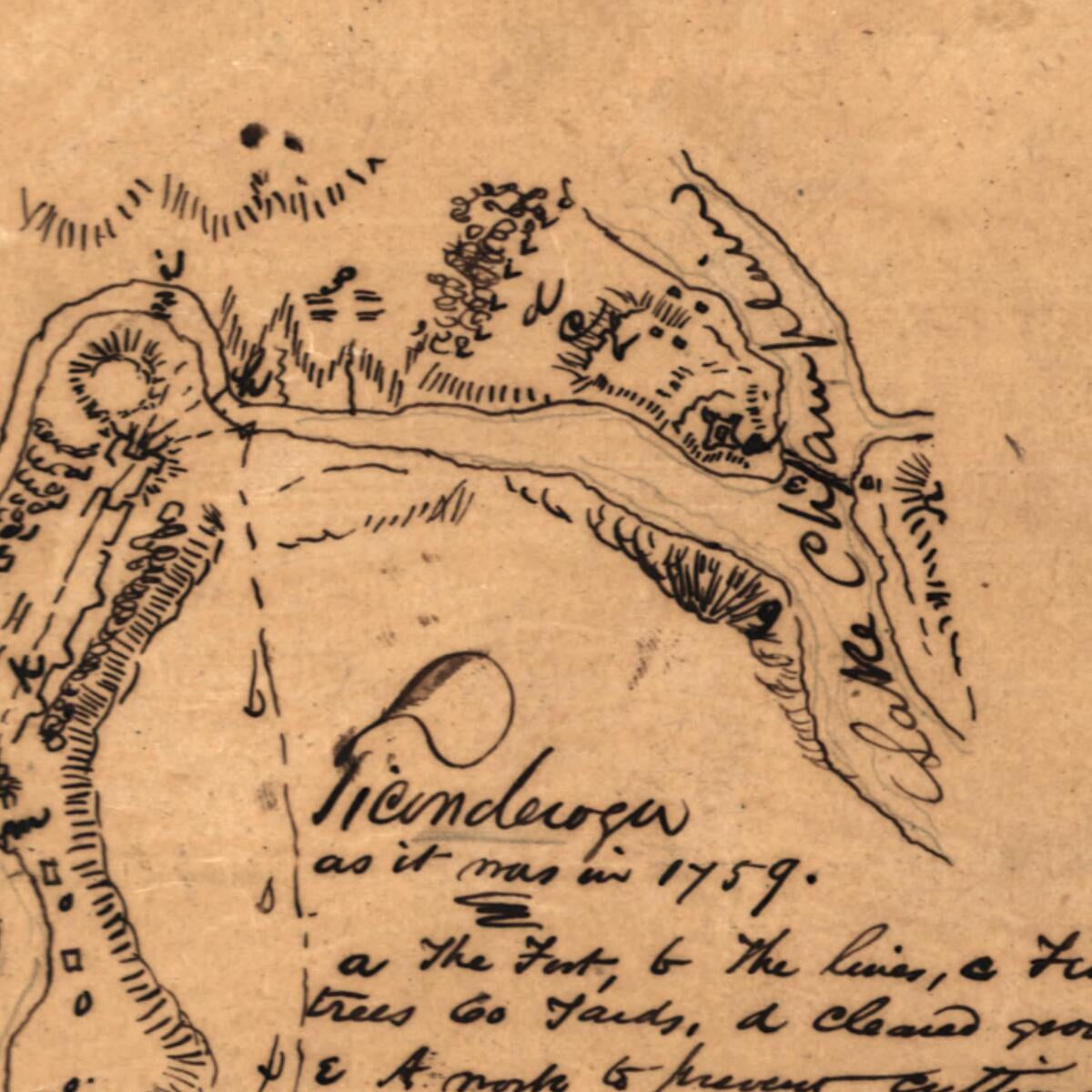This old map of Ticonderoga As It Was In from 1759 was created by  in 1759