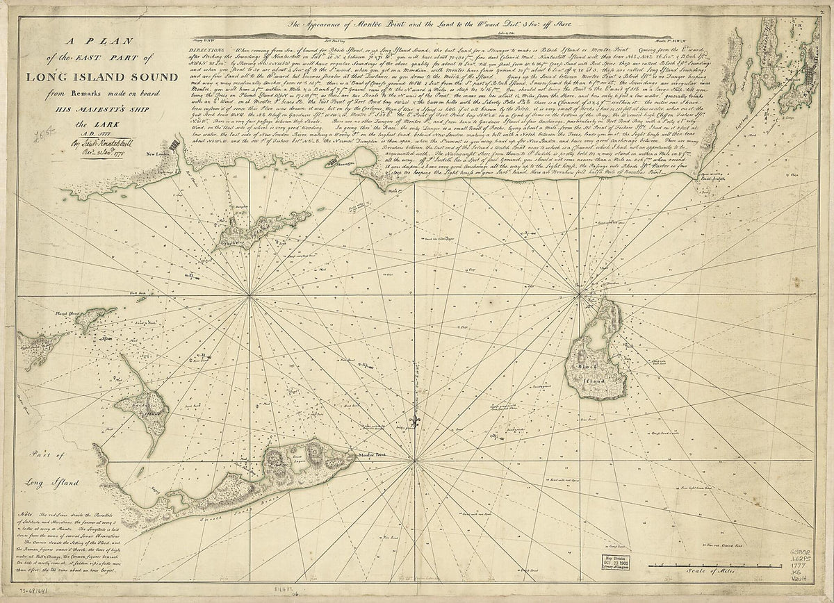 A Plan of the East Part of Long Island Sound from Remarks Made On Board His Majesty&