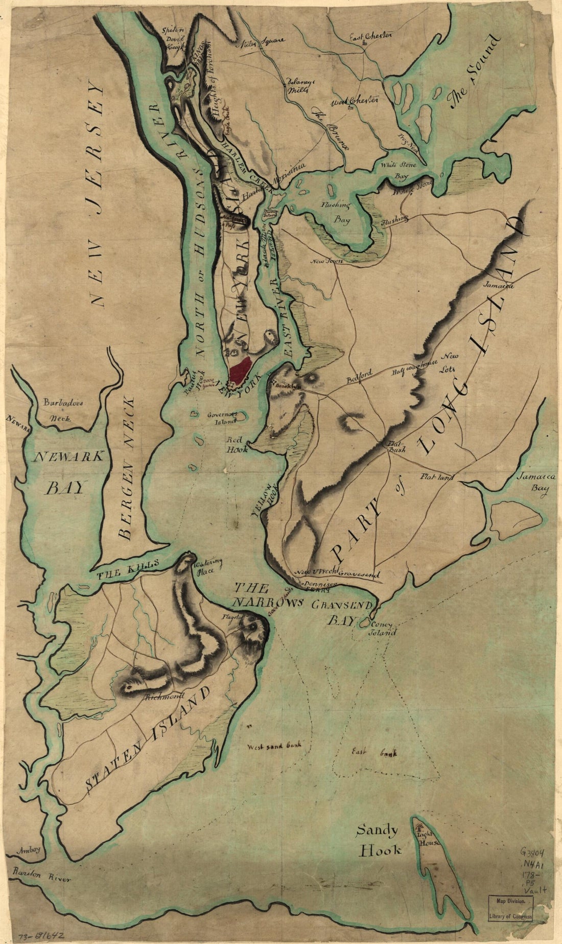 This old map of Plan of New York and Staten Islands With Part of Long Island from 1780 was created by in 1780