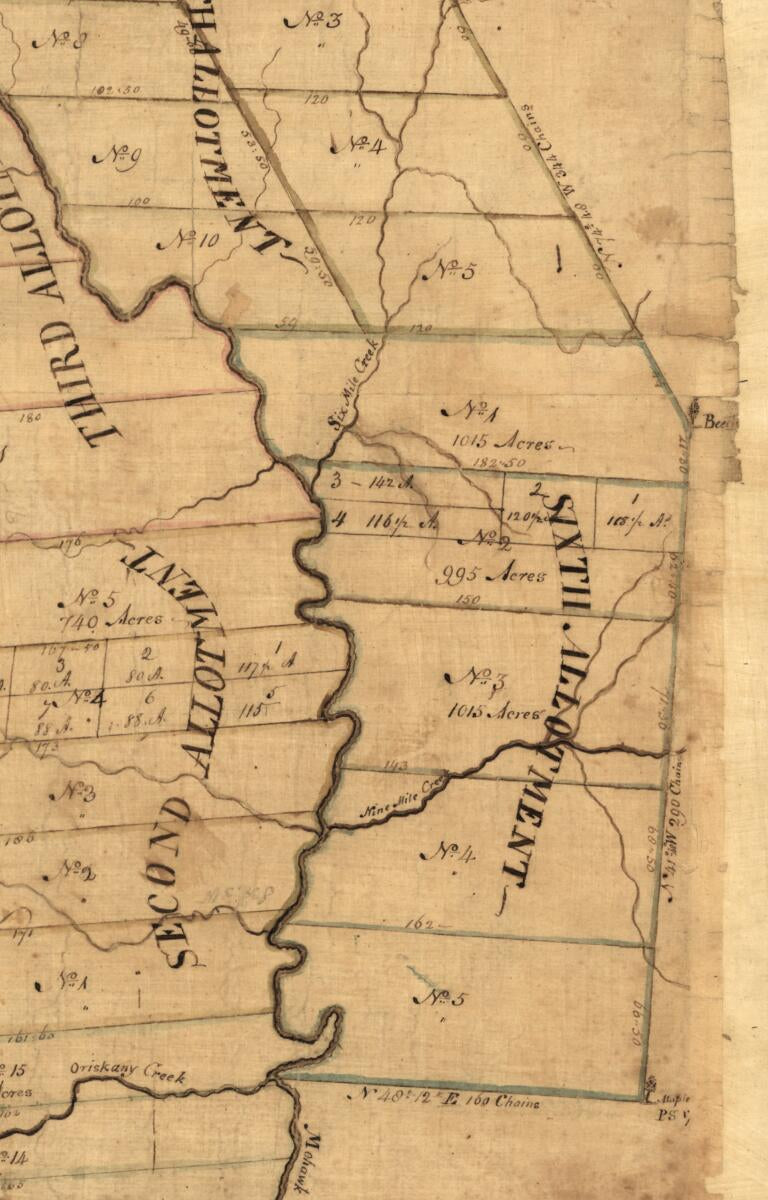 This old map of Map of the Patent of Oriskany from 1785 was created by  in 1785
