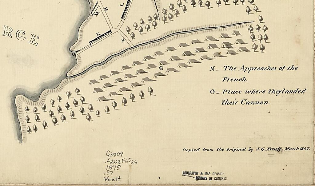 This old map of With the Camps of the French from 1845 was created by Joseph Goldsborough Bruff in 1845