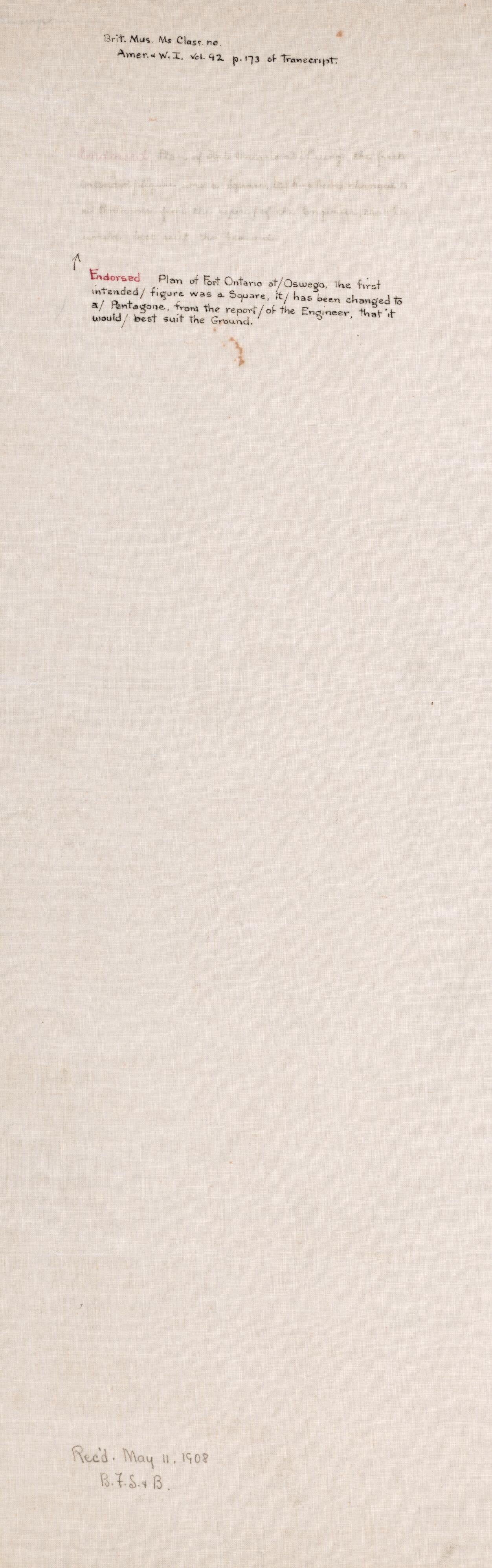 This old map of A Plan of Fort Ontario Built at Oswego In 1759 from 1900 was created by  in 1900