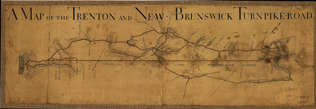 This old map of Brunswick Turnpike-road from 1800 was created by in 1800