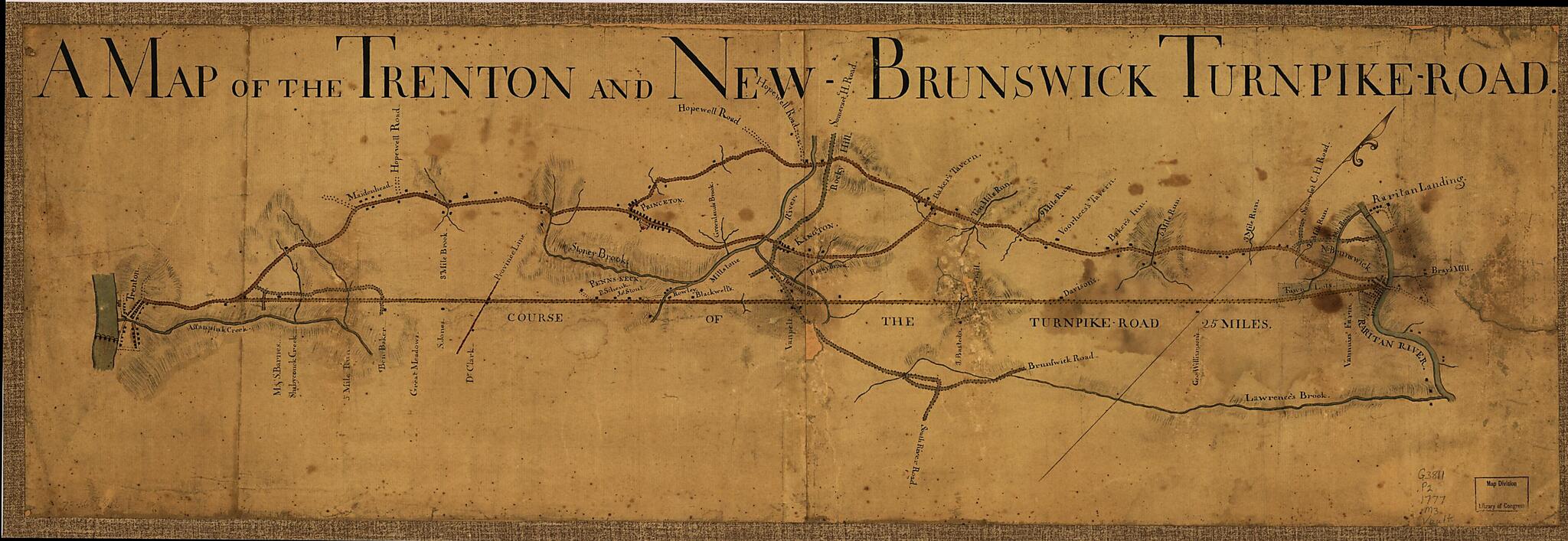 This old map of Brunswick Turnpike-road from 1800 was created by in 1800