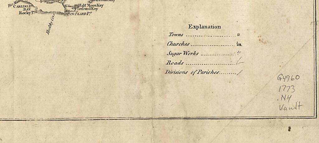 This old map of A New Map of the Island of Jamaica, from an Actual Survey from 1773 was created by  in 1773