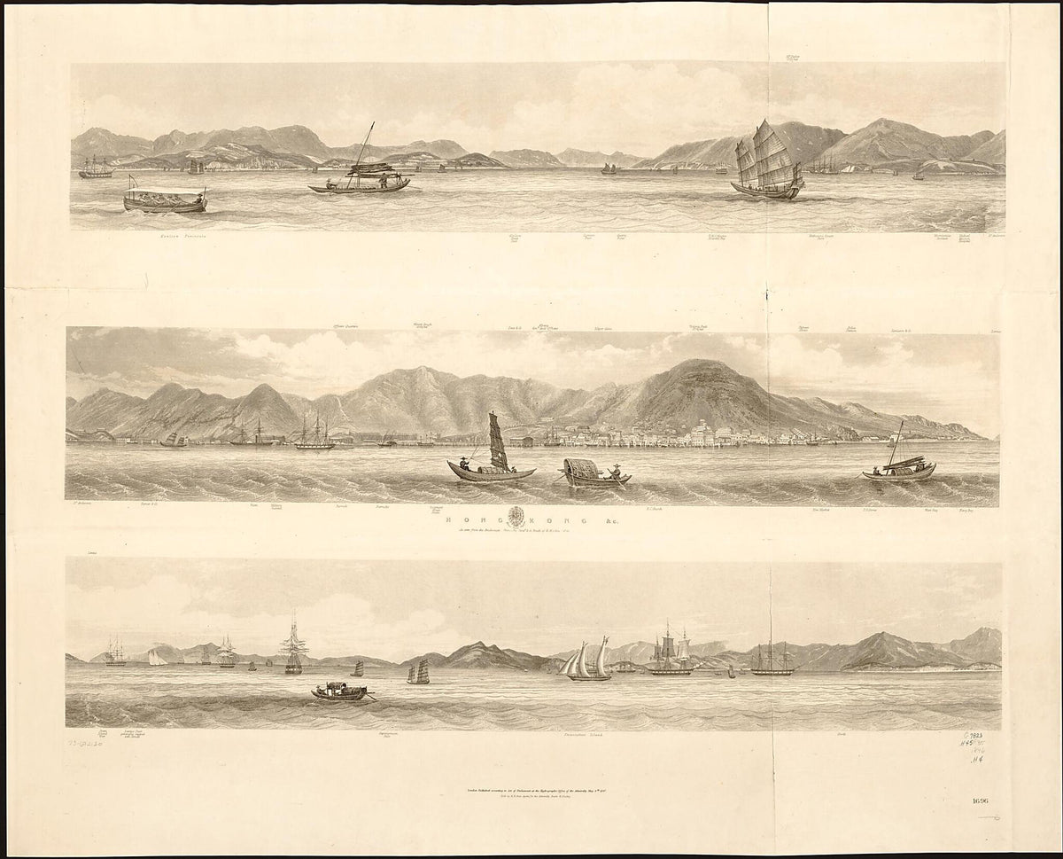 Hong Kong &c. As Seen from the Anchorage 1847 by Relic Map Company